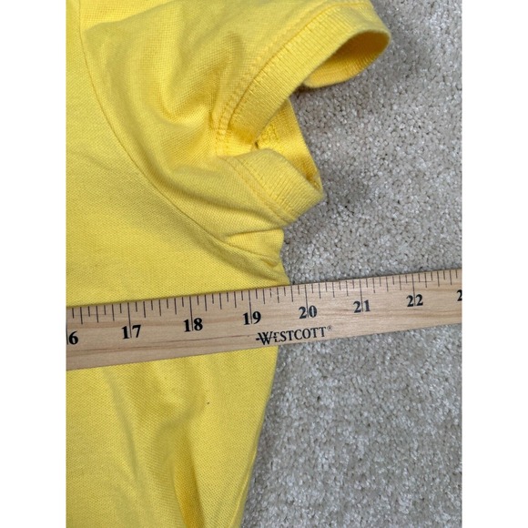Aeropostale Womens Size Xl Yellow Short Sleeve Polo Shirt - Picture 6 of 9